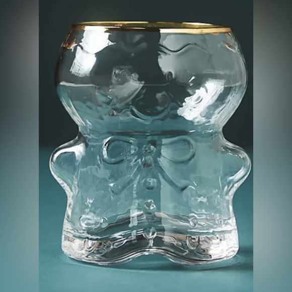 Anthropologie North Pole Juice Glass, Gingerbread Man NWT - Picture 2 of 4